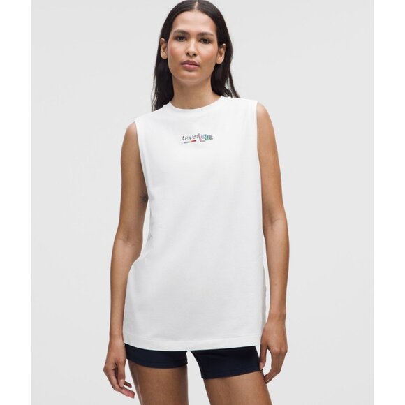 NWT Lululemon All Your Organic Cotton Tank 2025 Pride White XL - Picture 1 of 5